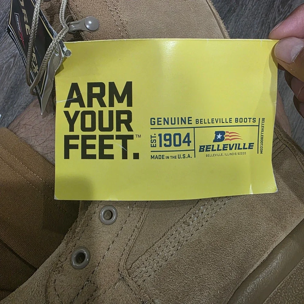 Belleville ICWR Gore-Tex Waterproof Military Combat Boots Tan Suede Vibram 4.5R